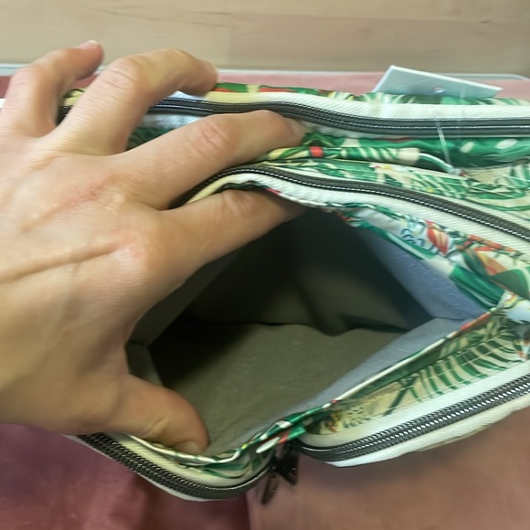 NWT Lug Rider Crossbody Bag, Tropical Birds Cream - Picture 5 of 11